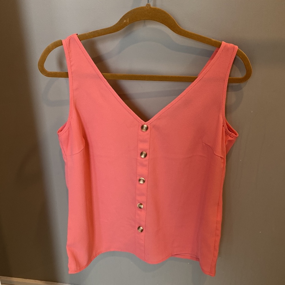 Vero Moda button cami in coral size medium
